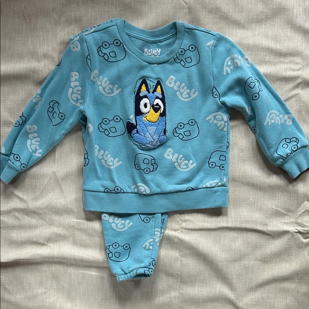 Bluey Kids' Blue Sweater Set